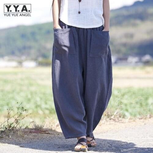 YueYueAngel Women's Linen Trousers