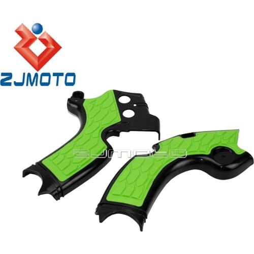 Green ABS Plastic Motocross X-Grips Frame Guard Frame Protector For Kawasaki KX250 2019 KXF250 KX250F 2015 2016 2017 2018 Custom