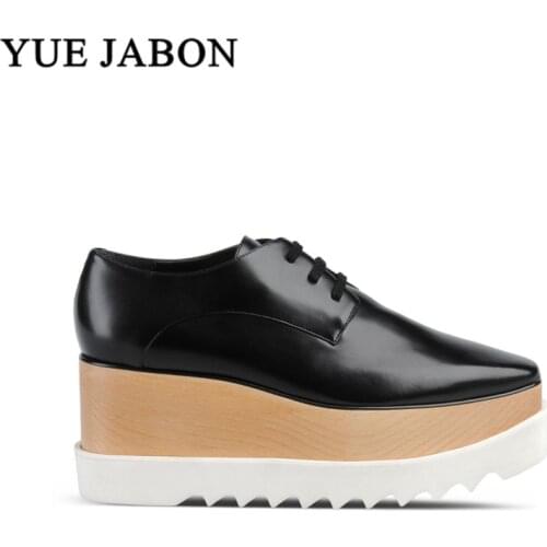 Stars Women Sneakers Thick Bottoms Waterproof Wedges Lady Loafers Square Toe Increased Platform women Casual Shoes Real photos