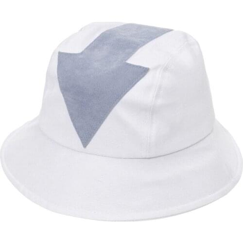 Winter Warm Fishing Caps Faux Fur Arrow Symbol Printed Bucket Men Women Lamb Wool Casual Tide Flat Top Hats