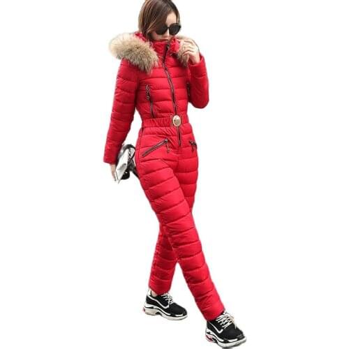 Winter Clothing Womens One Piece Ski Jumpsuit Breathable Snowboard Jacket Skiing Pant Sets Bodysuits Outdoor Snow Suits Women