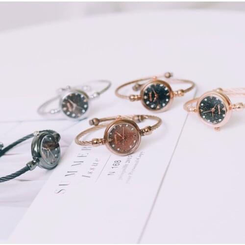 Cafe gold luxury women wristwatches diamond fashion ulzzang brand ladies dress watches small female bangle stainless watch