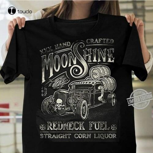 2021 Trending T-Shirt Hot Rod Moonshine Redneck Fuel MenS T Shirt Rockabilly Rebel Fashion Tee Shirt Tee Shirt