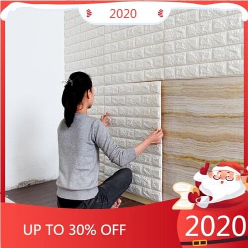 3d solid wall stickers living room wall soft bag wallpaper self-adhesive decorative wallpaper waterproof foam tile stickers