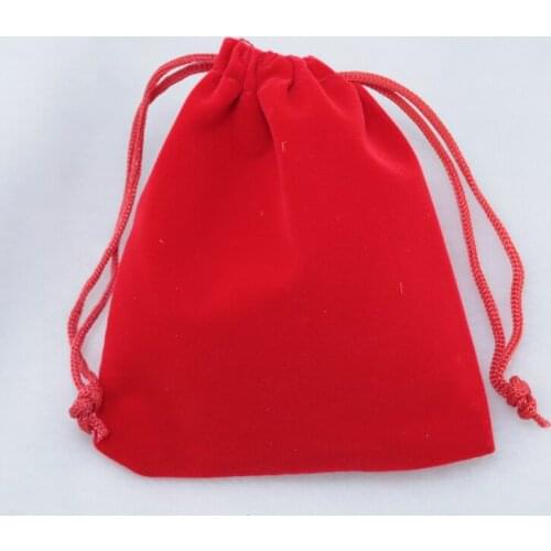 50pcs/lot Red Velvet Bags 10*12cm Small Jewelry Pouches MP3/Watch Packaging Bags Wedding Favor Candy Gift Bag Free Shipping