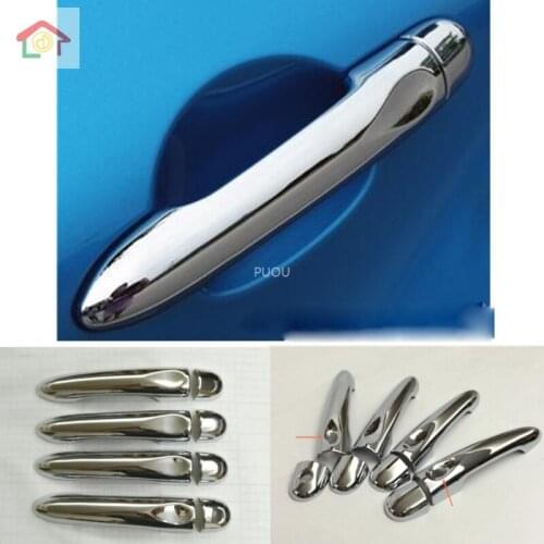Car styling cover detector stick frame lamp trim ABS chrome car door handle 4pcs For Renault Captur 2015 2016 2017