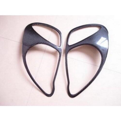 Carbon Fiber Headlight Covers Eyebrows Eyelids for 1999-2004 Toyota Yaris Echo Hatchback
