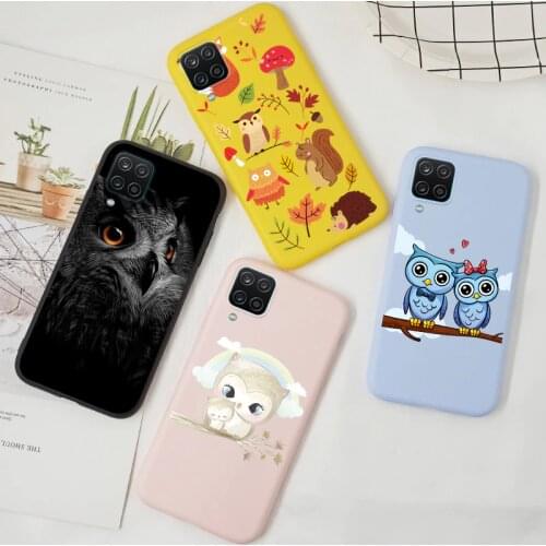 Cute Owl TPU For Samsung Galaxy A32 A12 A52 A72 4G 5G M12 A50 A70 A40 A31 A41 A51 A71 A21S M21 M31 M31S M30S Case Cover Silicone