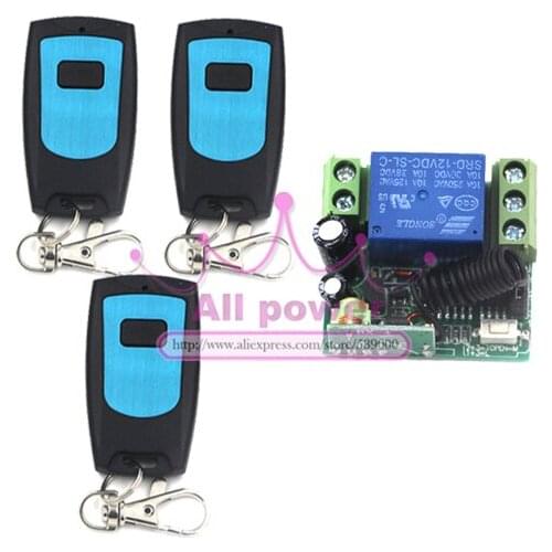 DC 12V 1CH Channel Wireless RF Transmitter Receiver Remote Control Switch Transmitter Receiver