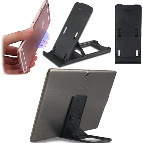 Phone Holder Tablet Holder Plastic Foldable Desk Holder Black Stand Foldable