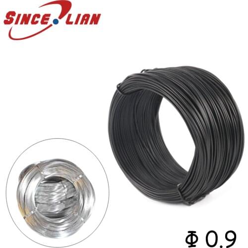 40Meters/lot 0.9MM Dia. Black Circular Round PVC Coated Electro Galvanized Iron Lined Wire Cable Tie Wires