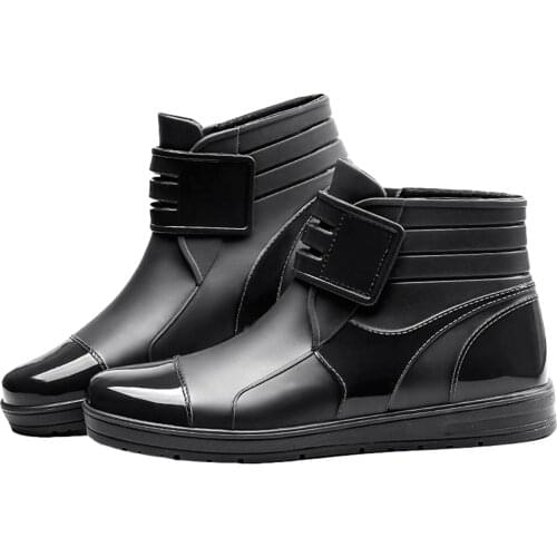 Men Rain Ankle Boot Fashionable Waterproof Rubber Shoes Short-tube rain boots mens low-top rain boots non-slip waterproof shoes