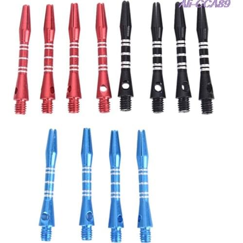 12Pcs/lot Aluminum Alloy Darts Shafts 35mm Aluminum Stem Shafts 3 Colors Black+Blue+Red 2BA Thread Dart Replacement