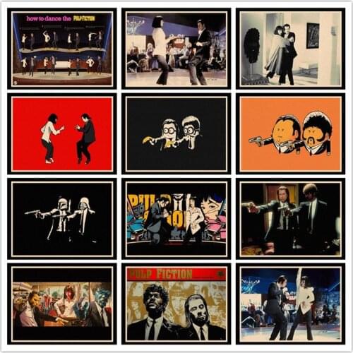 Perfect JL Pulp Fiction Quentin Vintage Posters For Home/Bar/Living Decor kraft Paper high quality poster wall sticker HBB19