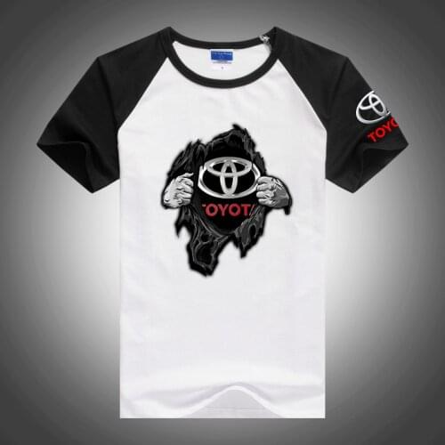 Summer Mens Toyota printing Fashion Aound Neck TRD Comfortable Harajuku Slim Fit Casual Tops Sweatshirts Male T-shirt Tee
