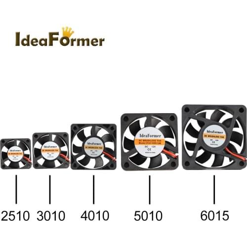 3D Printer Cooling fan 2510 3010 4010 5010 6015mm With 2Pin XH2.54 Cable Cooler DC 5V 12V 24V Multiple Options Cooling Fan
