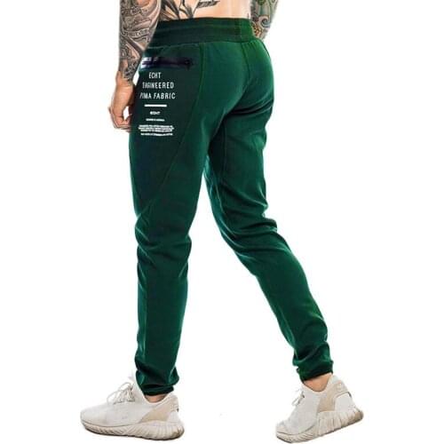 Autumn Men Sweatpants Zipper Pocket Letter Printing Casual Sport Pants Fitness Jogger Running Workout Pant Trousers Sportswear