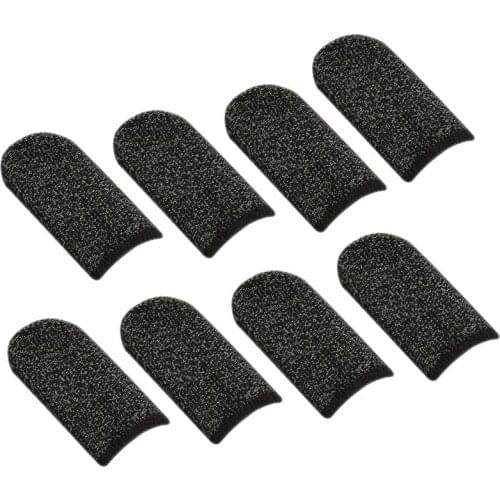Professional Gaming Finger Cot 18-Pin Black Black Border Copper Fiber Anti-Sweat and Non-Slip Competitive Version 8Pcs