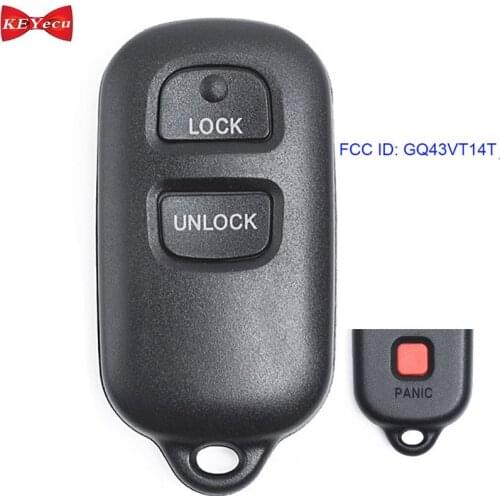 KEYECU for Toyota Camry Corolla Sienna Solara Remote Key Fob 315MHz GQ43VT14T