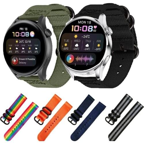 Premium Nylon NATO Watch Band Strap For Huawei Watch 3 pro Smart Bracelet WirstStrap For Huawei Watch GT 2 pro/46mm/2e Wristband