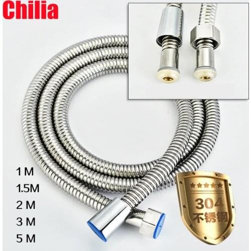 5m 304 Stainless Steel Shower Hose High Quality faucet hose flexible shower Hose thick Silicone Bathroom 3 meter shower hose