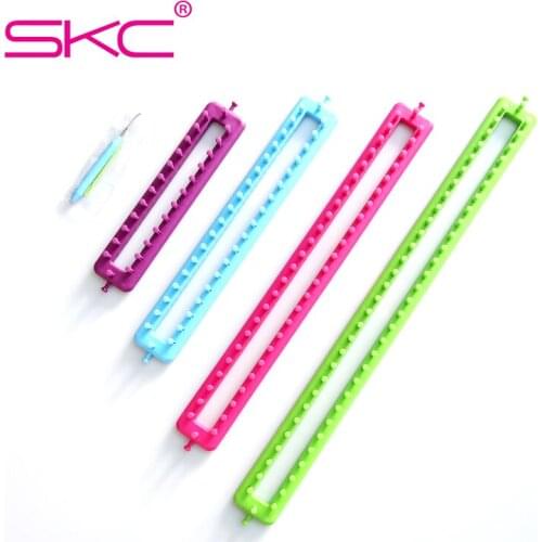SKC High Quality Long Knitting Loom Set DIY Scarf Shawl Hat Socks Blanket Knitter 4pcs ABS Long Knitting Loom With Hook