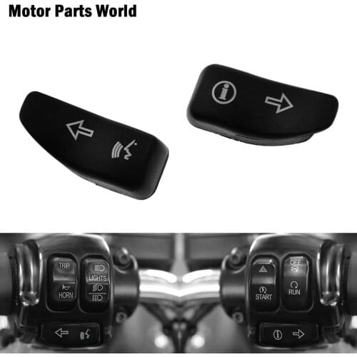 Button Extended Cover Motorcycle Turn Signal Extension Caps Switch Black For Harley Touring Ultra Limited Street Glide 2016-2019