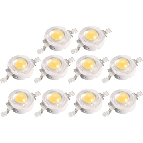 Uxcell LED Chip Board 3W Full Spectrum Plant Grow Light DC3-3.2V 700mA 380-840nm White Light 10Pcs for DIY Indoor Flowers Gr