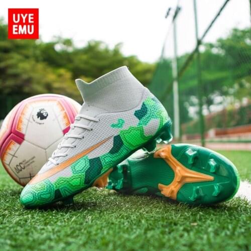 UYEEMU Football Shoes AG Childrens Long Nails Broken Nails Tf Male Female Students Non-Slip Wear-Resistant Grass Training Shoes