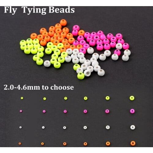 Maximumcatch25 Pieces 2.0-4.6 mm Tungsten Fly Tying Material Fly Tying Beads Painted Fly Nymph Ball Beads