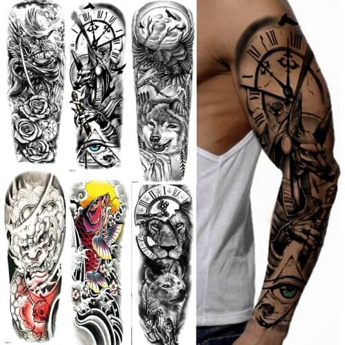 Temporary Sex Tattoos for Women Men Cuckold Fox Flash Fake Tattoo Arte Temporal Tatoo Tiger Hotwife Tatoo Sticker Body Jewelry