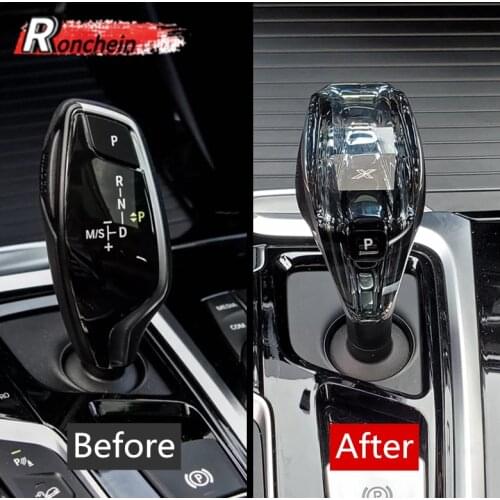 RONCHEIN Modified Gear Shift Handle Replacement for BMW 3 Series 5 Series F10 F30 X5 F15 X3 F25 G11 G20 G30 Crystal Gear Knob