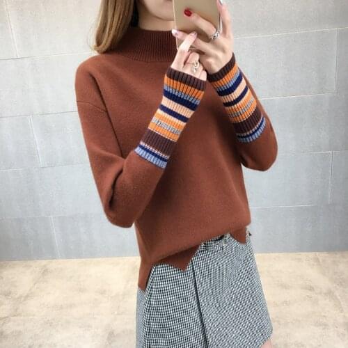 2019 shirt long sleeved net red sleeve head sweater female autumn winter suit new Korean version loose loose short