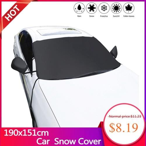 1PC Winter Snow Shield Car Windshield Snow Cover Waterproof Ice Frost Sunshade Protector Window Cover with Mirror Covers