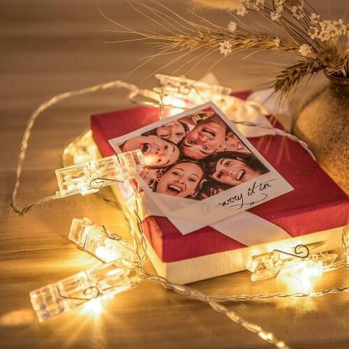 10/20/30LED light Photo Frame Clip Room Decoration Light Christmas Wedding Festival Decoration Lantern