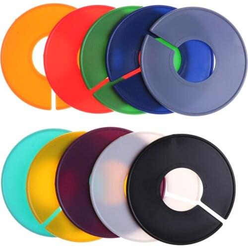 10PCS/5PCS Size Marking Ring Round Rack Plastic Clothing Ring Size Dividers Fits Round Square Tube Garment Tags