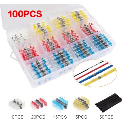 100/280/300/500/600/800PCS Waterproof Solder Ring Heat Shrink Tube Wire Connectors Kit Wire Connectors