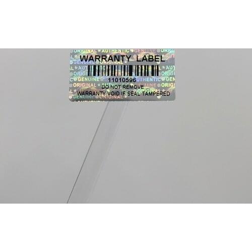 1000pcs 30x15mmm, Holographic Warranty Barcode Serial Number Stickers, Tamper-Proof Sealing Void Security Label, Customized Logo