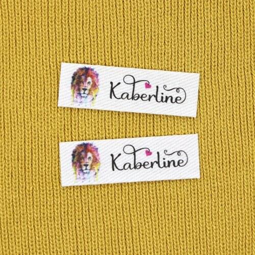 120 piece Custom logo labels, Name iron on label, Custom Clothing tags, Organic Cotton Labels(YT214)
