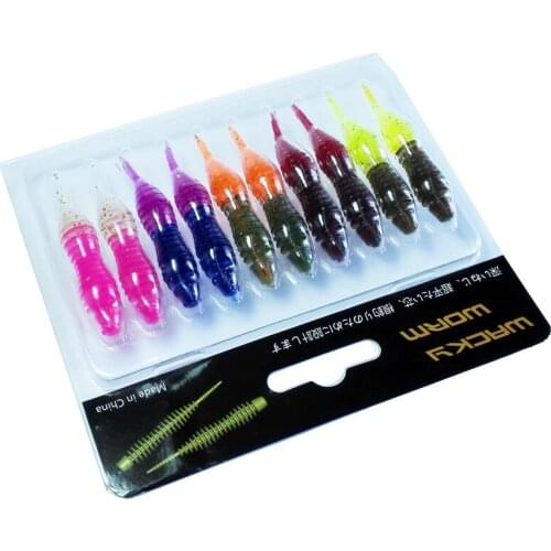 Newest 2021 Summer 10pcs/lot 50mm 1g Double Color Soft Shiner Fishing Lures Sea Bait Soft Lure Trout Bream Bait Pesca