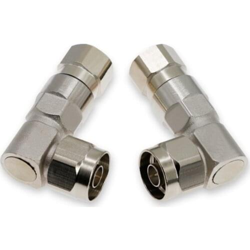 5pcs Connector N male plug Right angle clamp 1/2" 50-9 flexible cable adapters