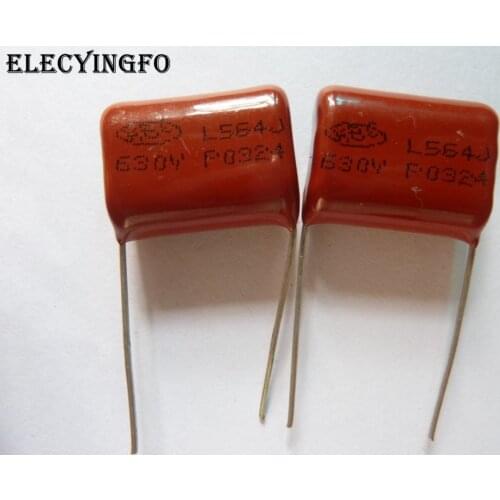 50pcs CBB 564 630V 564J CBB21 0.56uF 560nF P20 Metallized Polypropylene Film Capacitor