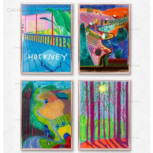 Abstract Canvas Art David Hockney Oil Painting Bedroom Decoration Print Poster Wall Art Pictures For Living Room Home Decor