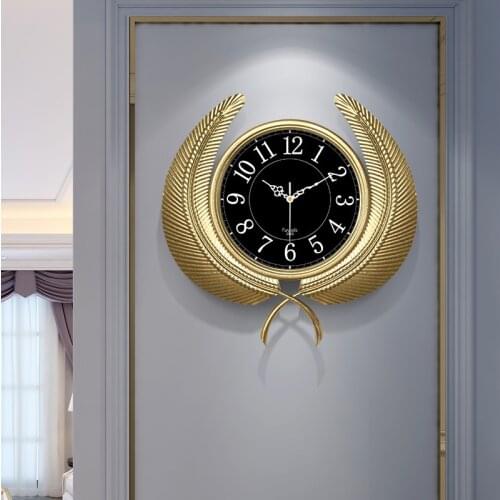 American light luxury wall clock living room home silent clock restaurant fashion creative personality art decoration clock
