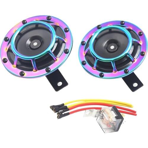 Car Warning Horn 12V Loud Authentic Compact Grille Basin Type Loudspeaker