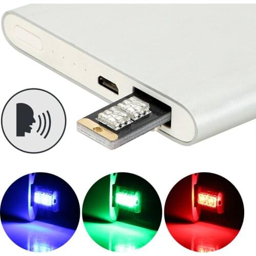 Car Styling Touch and Sound Control Car LED Atmosphere Light With USB Socket Auto Decorative Lamp RGB Music Rhythm Light