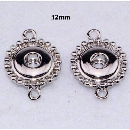 Free shipping wholesale diy jewelry 12mm charms snap buttons jewelry connectors for snap button bracelet