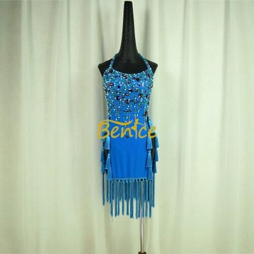 Free Shipping Latin Dance Skirt For Women Professional Sumba Dancing Skirt Adult Rumba QiaQia Latin Dress Latin Performances Dre