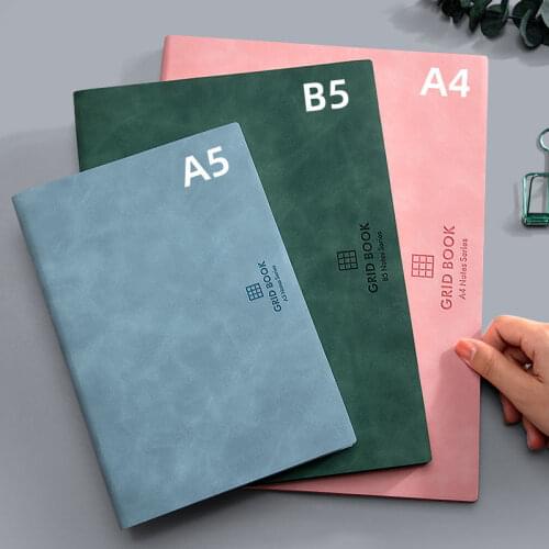 Notebook A5 Thickened Large Super Thick Grid Square Book Grid Diary Cuaderno Notebooks Dot Matrix Notebook Diary Grid Notebook