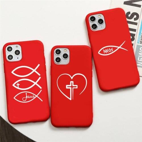 Faith Christian Religious Jesus Phone Case for iphone 12 pro max mini 11 pro XS MAX 8 7 6 6S Plus X 5S SE 2020 XR red case